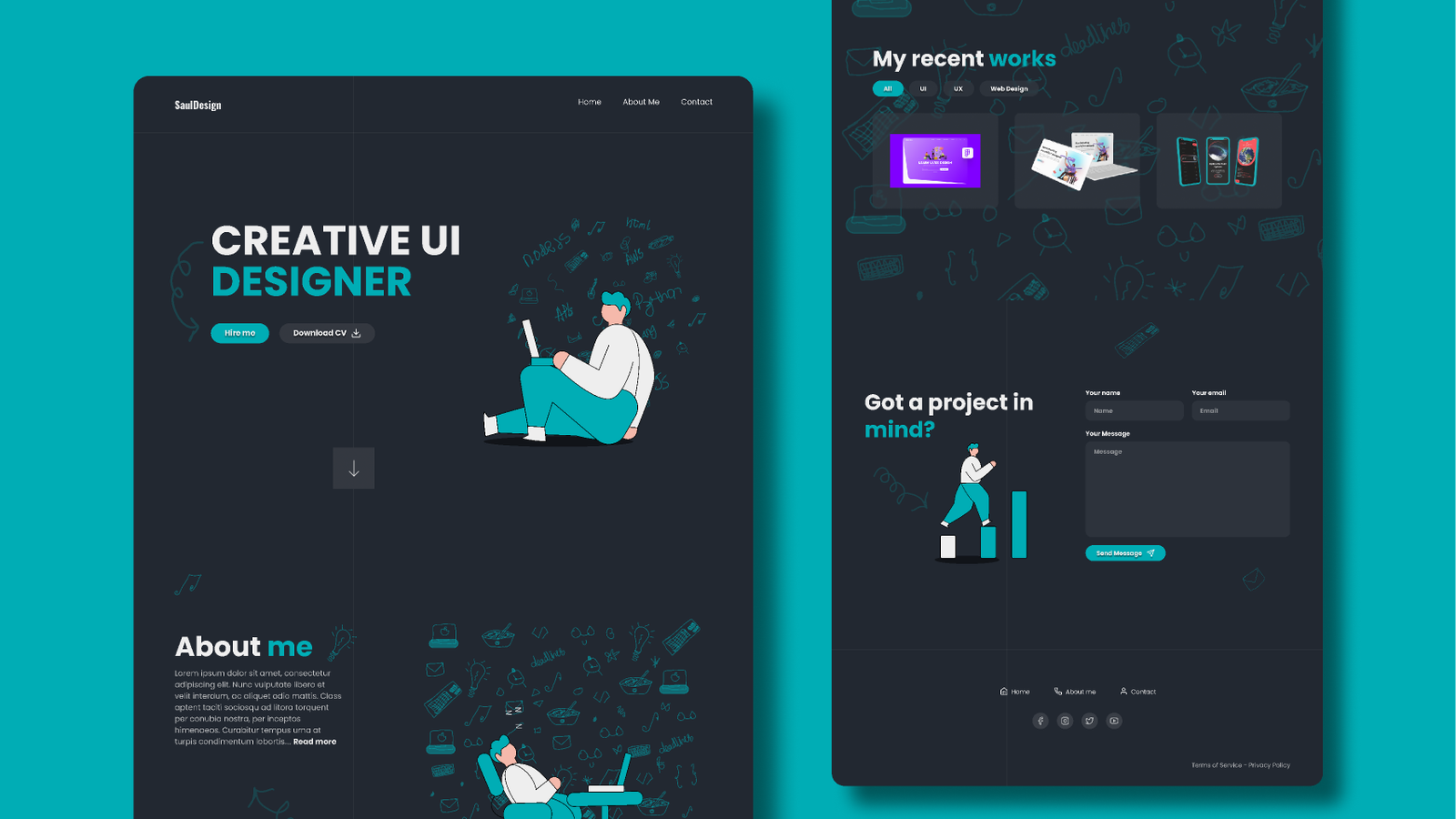 portfolio website design and development in uk