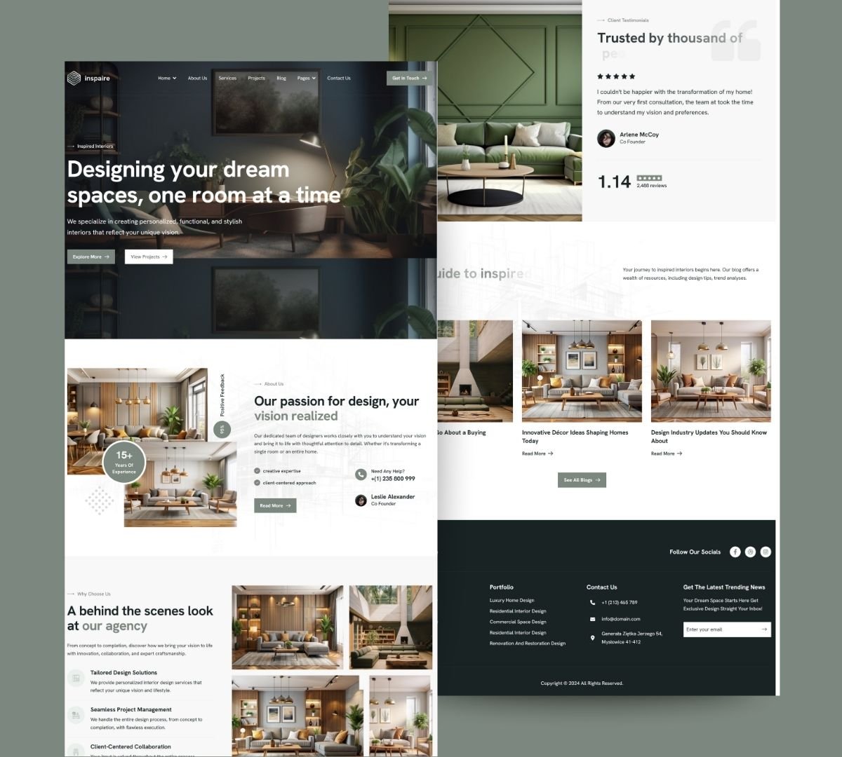 Website Development for Interior Design Brand